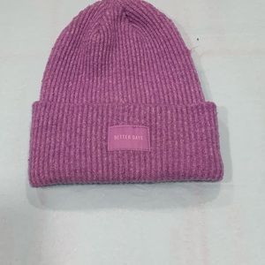 Purple beanie/better days H&M